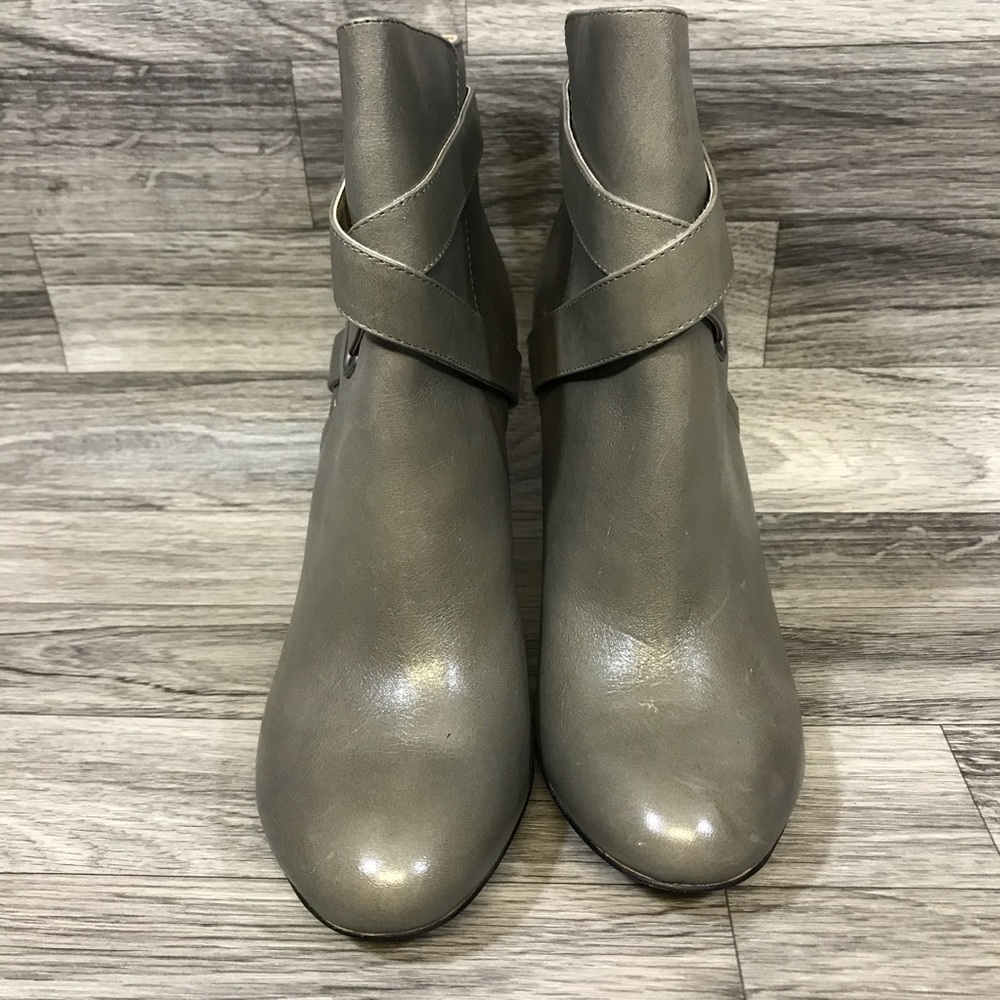 Sole Society Julianne Hough Gray Leather Boots View 3